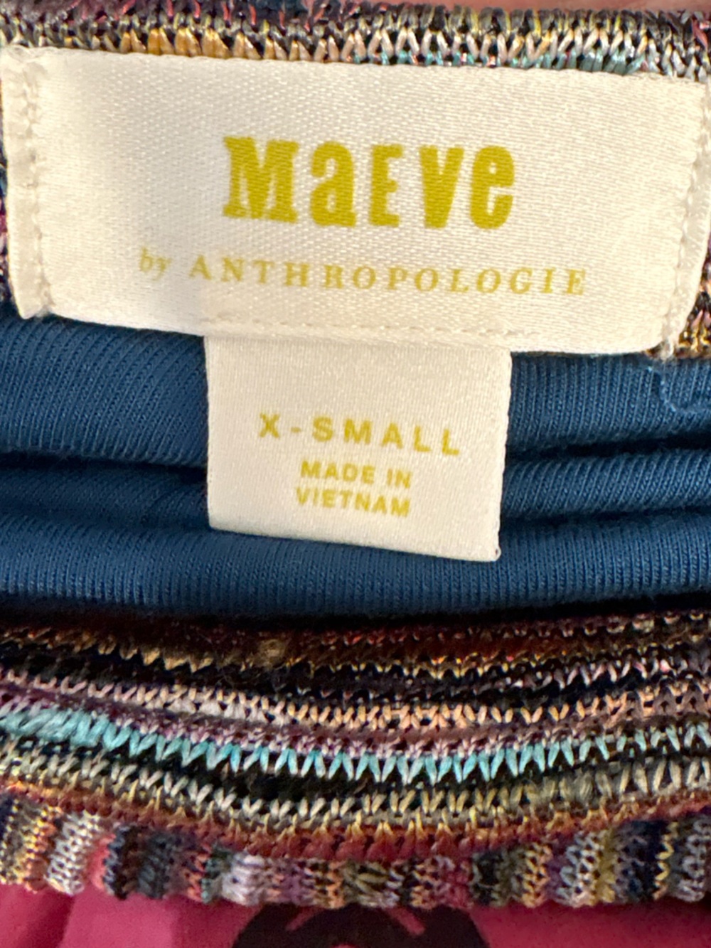 Anthropologie Maeve Freya Midi Skirt Multicolor Boho Pleated Elastic Waist - Picture 7 of 8
